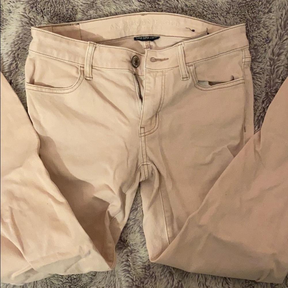 American Eagle Baby Pink Skinny Jeans